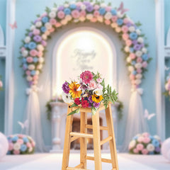 Lofaris Butterfly Floral Arch Sweet Balloon Wedding Backdrop