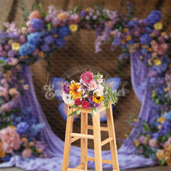 Lofaris Butterfly Floral Arch Wedding Photography Backdrop