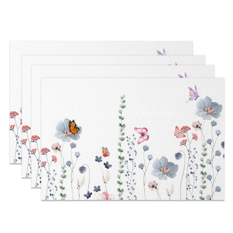 Lofaris Butterfly Floral Spring Sweet Set of 4 Placemats