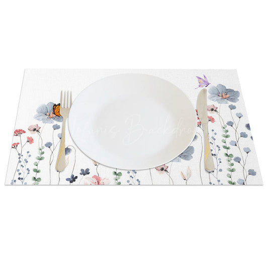 Lofaris Butterfly Floral Spring Sweet Set of 4 Placemats