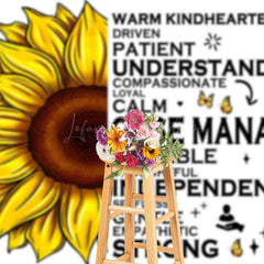 Lofaris Butterfly Sunflower Sweet Hearts And Hands Backdrop
