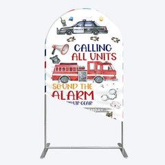 Lofaris Calling All Units Theme Happy Birthday Arch Backdrop