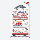 Lofaris Calling All Units Theme Happy Birthday Half Moon Arch Backdrop