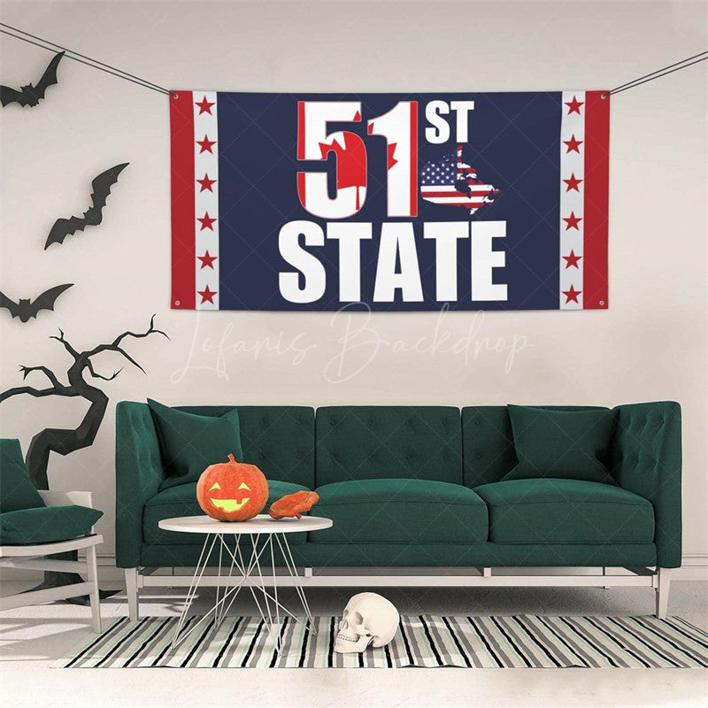 Lofaris Canada 51st State of USA Outdoor Banner