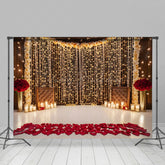 Lofaris Candlelight Lighed Glitter Valentines Day Backdrop