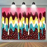 Lofaris Candyland Dessert Sweet Colorful Birthday Backdrop