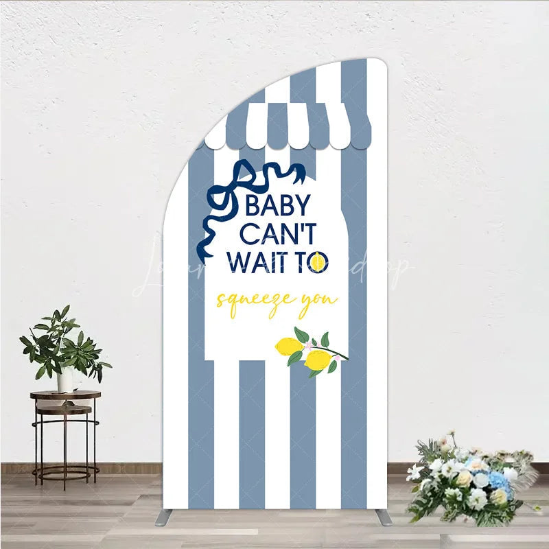 Lofaris Can’t Wait to Squeeze You Half Moon Arch Backdrop Main Lemon Themed Baby Shower Summer Citrus Party Decor