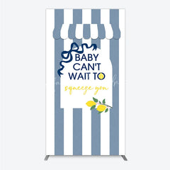 Lofaris Can’t Wait to Squeeze You Rectangle Backdrop Main Lemon Themed Baby Shower Summer Citrus Party Decor
