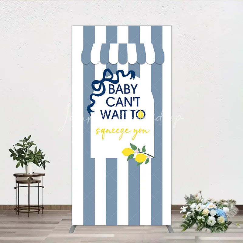 Lofaris Can’t Wait to Squeeze You Rectangle Backdrop Main Lemon Themed Baby Shower Summer Citrus Party Decor