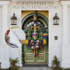 Lofaris Carnival Mardi Gras Clown Mask Party Door Cover