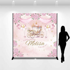 Lofaris Carriage Little Princess Custom Baby Shower Backdrop