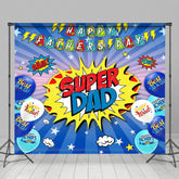Lofaris Cartoon Balloons Flash Super Dad Fathers Day Backdrop