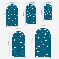 Lofaris Cartoon Blue Sky White Clouds Birthday Arch Backdrop