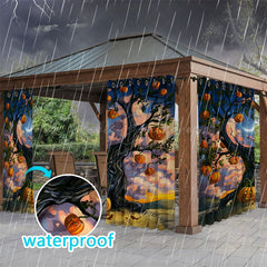 Lofaris Cartoon Drawing Waterproof Printed Outdoor Curtains