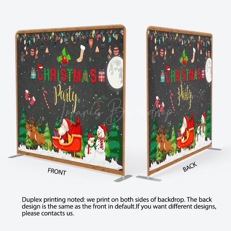 Lofaris Cartoon Forest Christmas Party Pillow Case Backdrop
