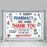 Lofaris Cartoon Happy Pharmacy Week Appreciate All Backdrop