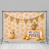 Lofaris Cartoon My Little Potato Sweet Cake Smash Backdrop