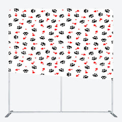 Lofaris Cartoon Paw In Birthday Square Tension Backdrop