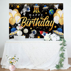 Lofaris Cartoon Starry Sky Balloons Happy Birthday Backdrop