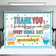 Lofaris Cartoon Thank You For All Make Everyday Backdrop