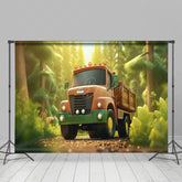 Lofaris Cartoon Truck Forest Jungle Spring Photo Backdrop