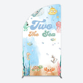 Lofaris Cartoon Two The Sea Fresh Birthday Half Moon Arch Backdrop