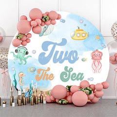 Lofaris Cartoon Under The Sea 2nd Round Birthday Backdrop