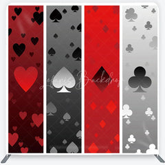 Lofaris Casino Poker Card Suits Tension Fabric Backdrop Las Vegas Night Theme Photography Background Alice Party Decor