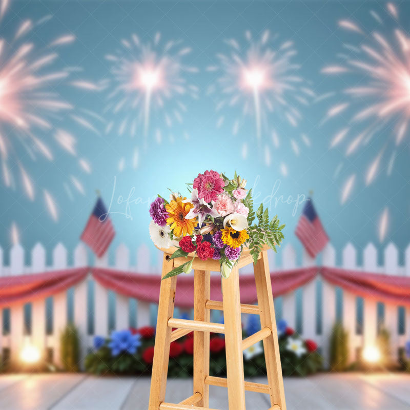 Lofaris Celebrate American Independence Day Photo Backdrop