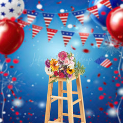 Lofaris Celebrate Holiday With USA Flag Balloons Backdrop