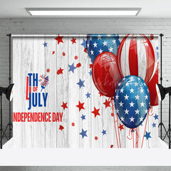 Lofaris Celebrating Independence Day Balloon Wood Backdrop