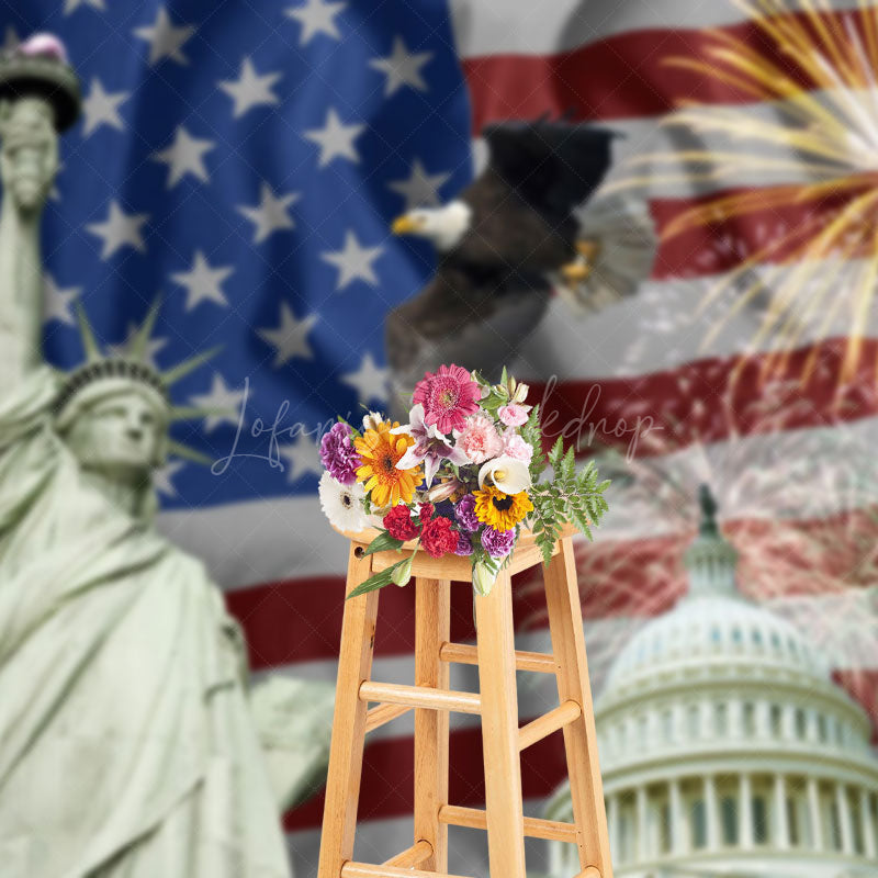 Lofaris Celebrating Independence Day Freedom Photo Backdrop