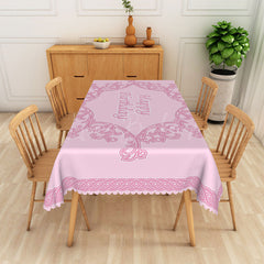 Lofaris Celebratory Pink Birthday Rectangle Tablecloth