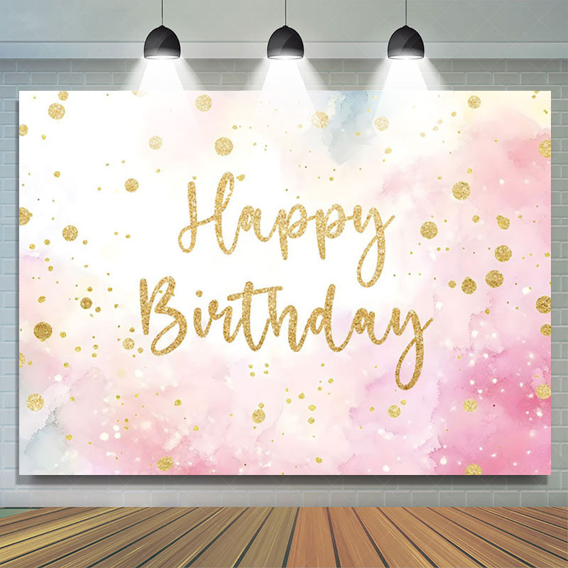 Lofaris Celebratory Watercolor Sky Golden Birthday Backdrop