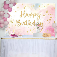 Lofaris Celebratory Watercolor Sky Golden Birthday Backdrop