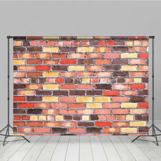 Lofaris Cement Brick Wall Warm Color Tone Photo Backdrop