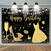 Lofaris Ceremonial Dress High Heels Happy Birthday Backdrop