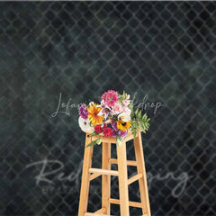 Lofaris Chain Link Fence Wire Mesh Photography Backdrop Dark Grunge Grey Urban Street Cage Texture Background