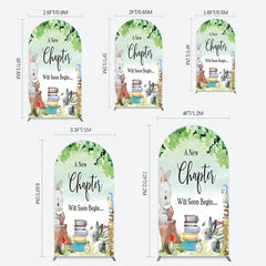 Lofaris Chapter Begin Bunny Books Baby Shower Arch Backdrop