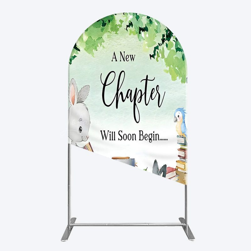 Lofaris Chapter Begin Bunny Books Baby Shower Arch Backdrop