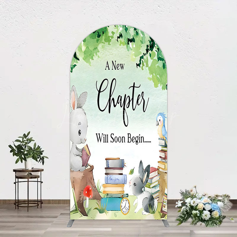 Lofaris Chapter Begin Bunny Books Baby Shower Arch Backdrop