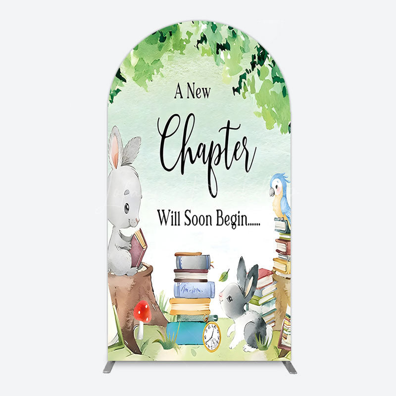 Lofaris Chapter Begin Bunny Books Baby Shower Arch Backdrop