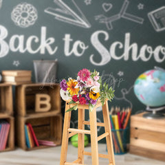 Lofaris Cheerful Back To School Blackboard Neat Backdrop