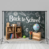 Lofaris Cheerful Back To School Blackboard Neat Backdrop