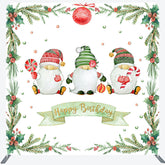 Lofaris Cherry Candy Gnome Xmas Birthday Pillow Case Backdrop
