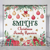 Lofaris Christmas Bells Gifts Custom Family Reunion Backdrop