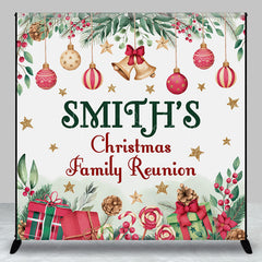 Lofaris Christmas Bells Gifts Custom Family Reunion Backdrop