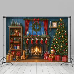 Lofaris Christmas Decor Sweet House Wood Combo Set Backdrop