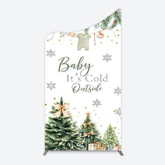 Lofaris Christmas Its Cold Outside Baby Shower Arch Backdrop