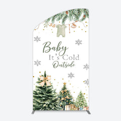 Lofaris Christmas Its Cold Outside Baby Shower Arch Backdrop